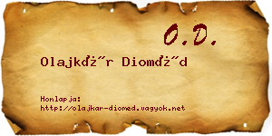 Olajkár Dioméd névjegykártya